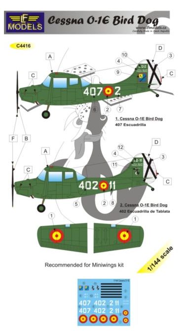 LF Models C4416 1:144 Cessna O-1E Bird Dog (Spain)