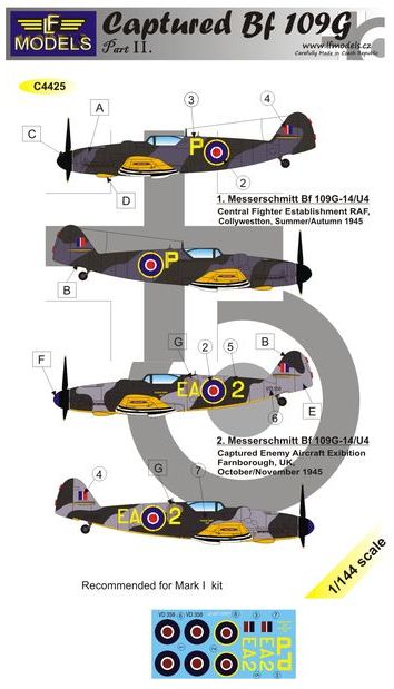 LF Models C4425 1:144 Captured Messerschmitt Bf-109G-14 part 2