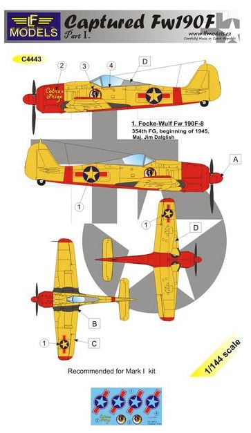 LF Models C4443 1:144 Captured Focke-Wulf Fw-190F-8 part 1