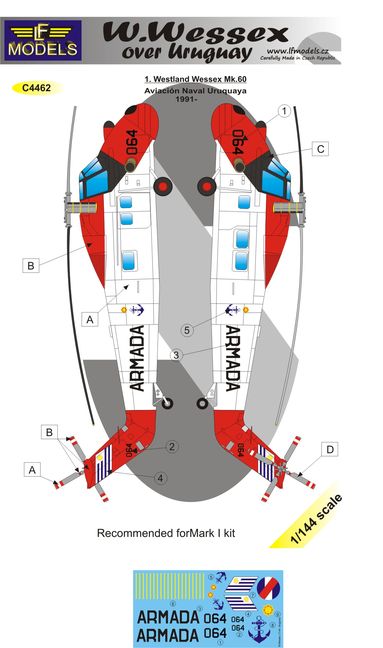 LF Models C4462 1:144 Westland Wessex Mk.60 over Uruguay