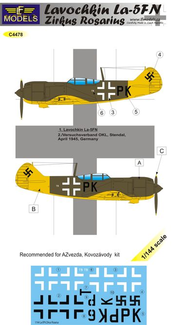LF Models C4478 1:144 Lavochkin La-5FN Zirkus Rosarius