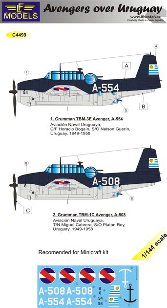 LF Models C4499 1:144 Grumman TBM-3E and TBM-1C Avenger over Uruguay pt 1