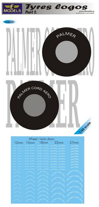LF Models C48121 1:48 Tyre manufacturer logo's s logos - Part II. Palmer and Palmer Cord Aero