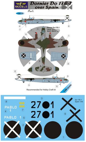 LF Models C48125 1:48 Dornier Do-17E-1 over Spain - part I