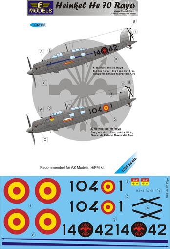 LF Models C48136 1:48 Heinkel He-70 Rayo