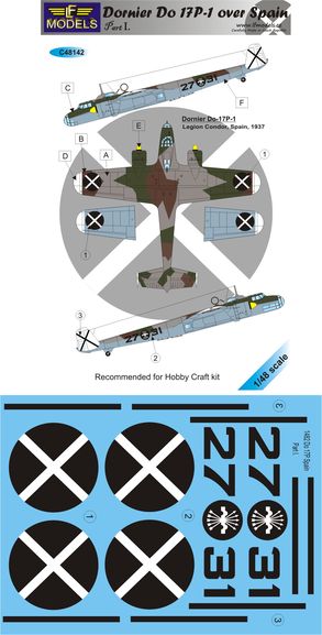 LF Models C48142 1:48 Dornier Do-17P-1 over Spain
