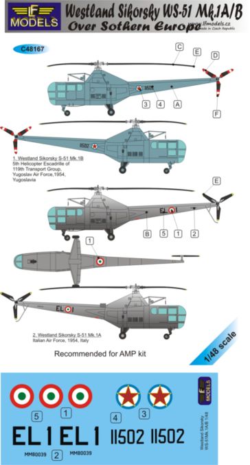 LF Models C48167 1:48 WS-51 Mk.1A/B over Southern Europe Italy and Yugoslavia