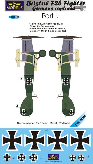 LF Models C48198 1:48 Bristol F.2b Fighter Germans Captured Part I