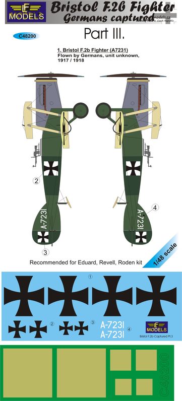 LF Models C48200 1:48 Bristol F.2b Fighter Germans Captured Part III.