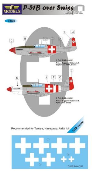 LF Models C4822 1:48 North-American P-51B Mustang in Swiss service