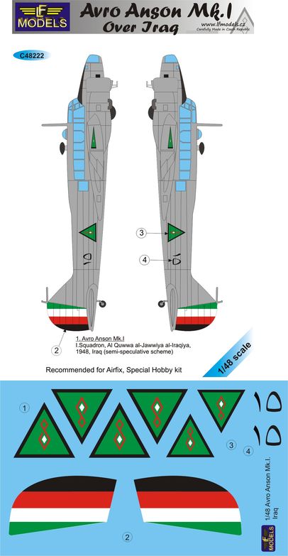 LF Models C48222 1:48 Avro Anson Mk.I. over Iraq