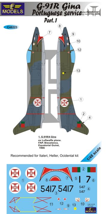 LF Models C48223 1:48 Fiat G.91R Gina Portuguese Service Part 1
