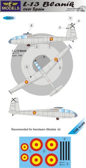 LF Models MC4834 1:48 LET L-13 Blanik over Spain