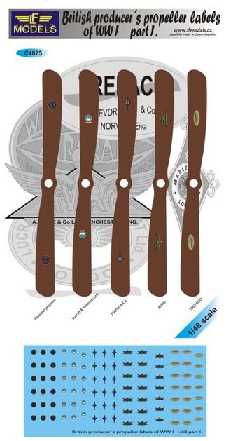 LF Models MC4875 1:48 British producers propeller manufacturer logos of WWI part I