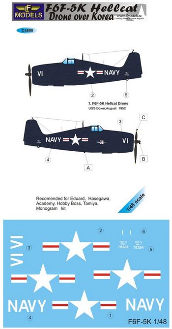 LF Models C4890 1:48 Grumman F6F-5K Hellcat Drone over Korea