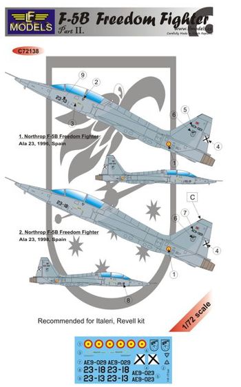LF Models C72138 1:72 Northrop F-5B Freedom Fighter Spain Part II