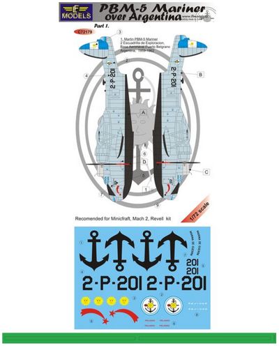 LF Models C72179 1:72 Martin PBM-5 Mariner over Argentina (Paint mask included)