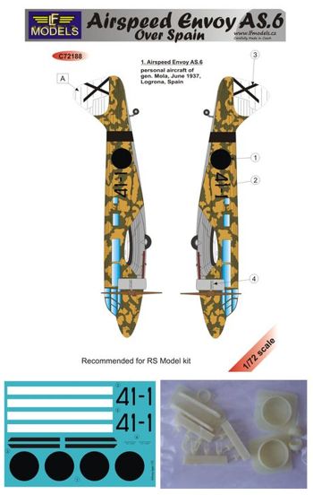 LF Models MC72188 1:72 Airspeed Envoy AS.6 Over Spain