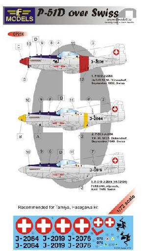 LF Models C7256 1:72 North-American P-51D Mustang over Swiss