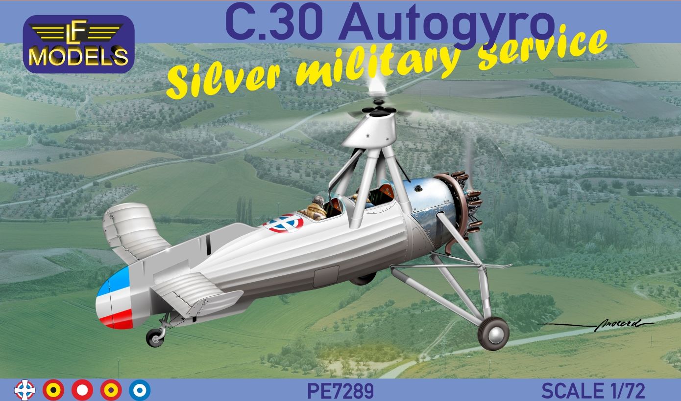 LF Models PE7289 1:72 C.30 Autogyro Silver military service.