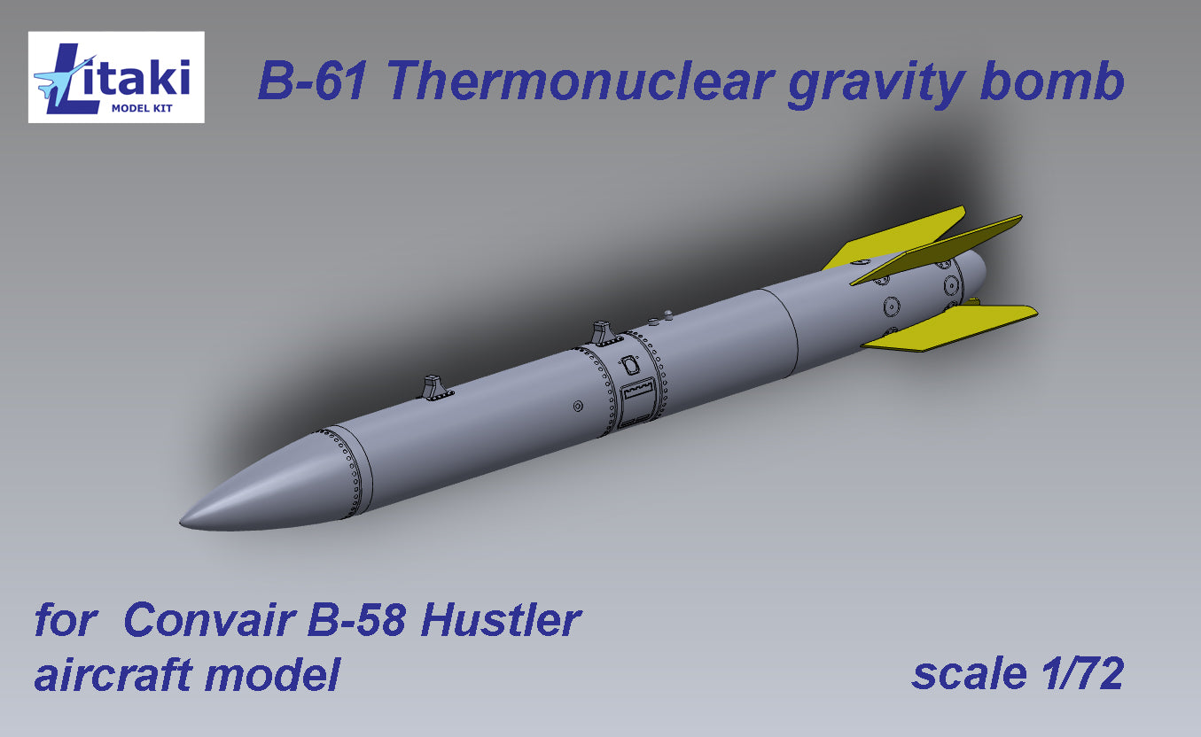 Litaki Model Kit LDS72007 1:72 B-61 thermonuclear gravity bomb