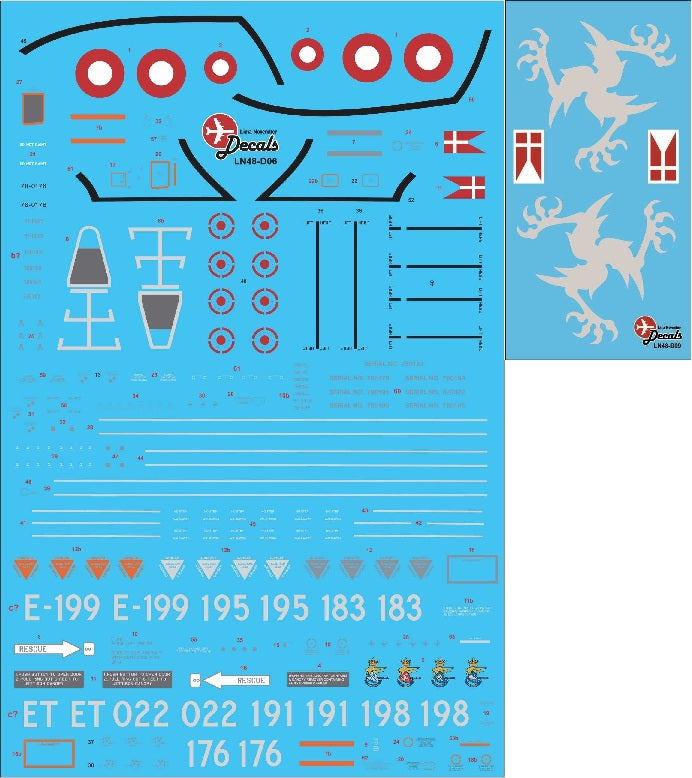 Lima November LN48-D09 1:48 Royal Danish Air Force F-16A E-195 'Closing of 726 Sqn'