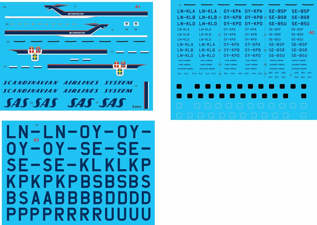 Lima November LN72-576 1:72 SAS Convair CV-440 second scheme with masks for windows and wheels