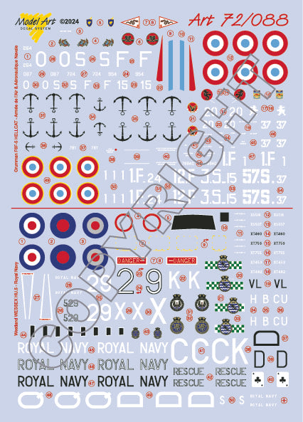 Model Art 72088 1:72 Westland WESSEX HU.5 Grumman F6F-5 HELLCAT
