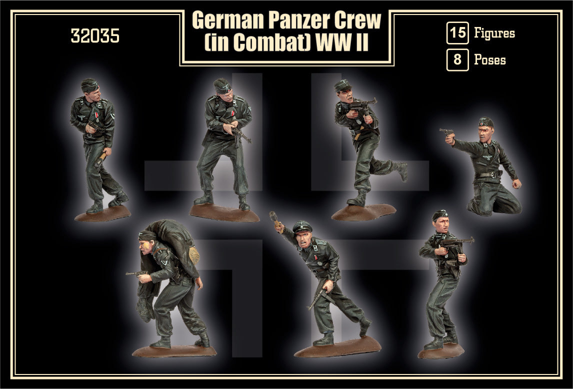 Mars 32035 1:32 WWII German Panzer Tank Crew in Combat