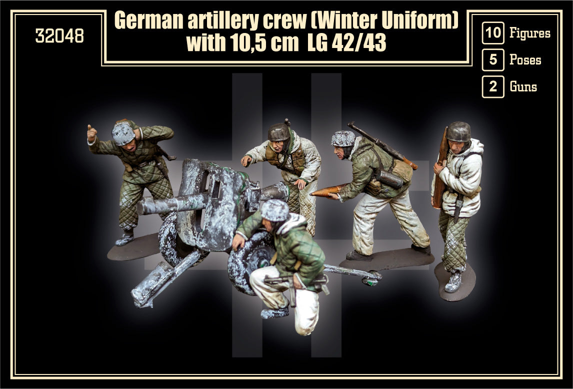 Mars 32048 1:32 German Paratroopers Crew (Winter Uniform) with LG 42/43 Gun