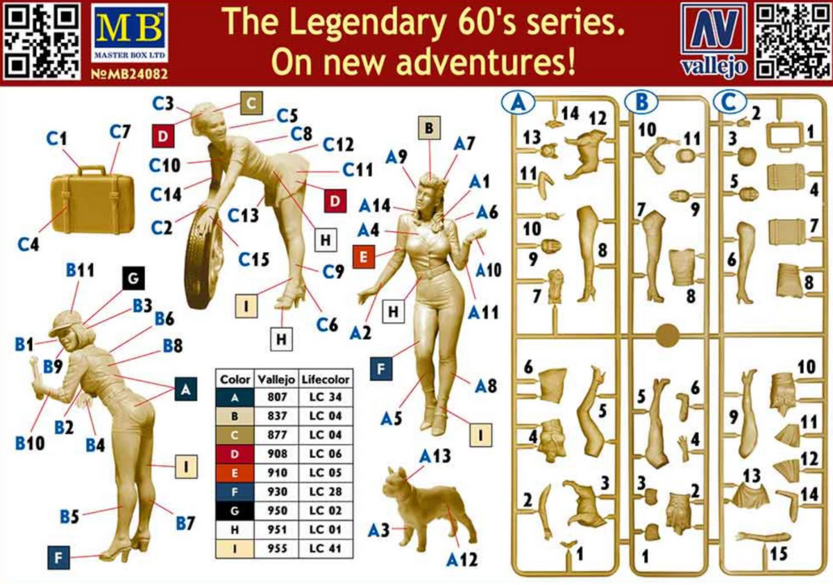Master Box MB24082 1:24 Legendary 60's, On new Adventures!