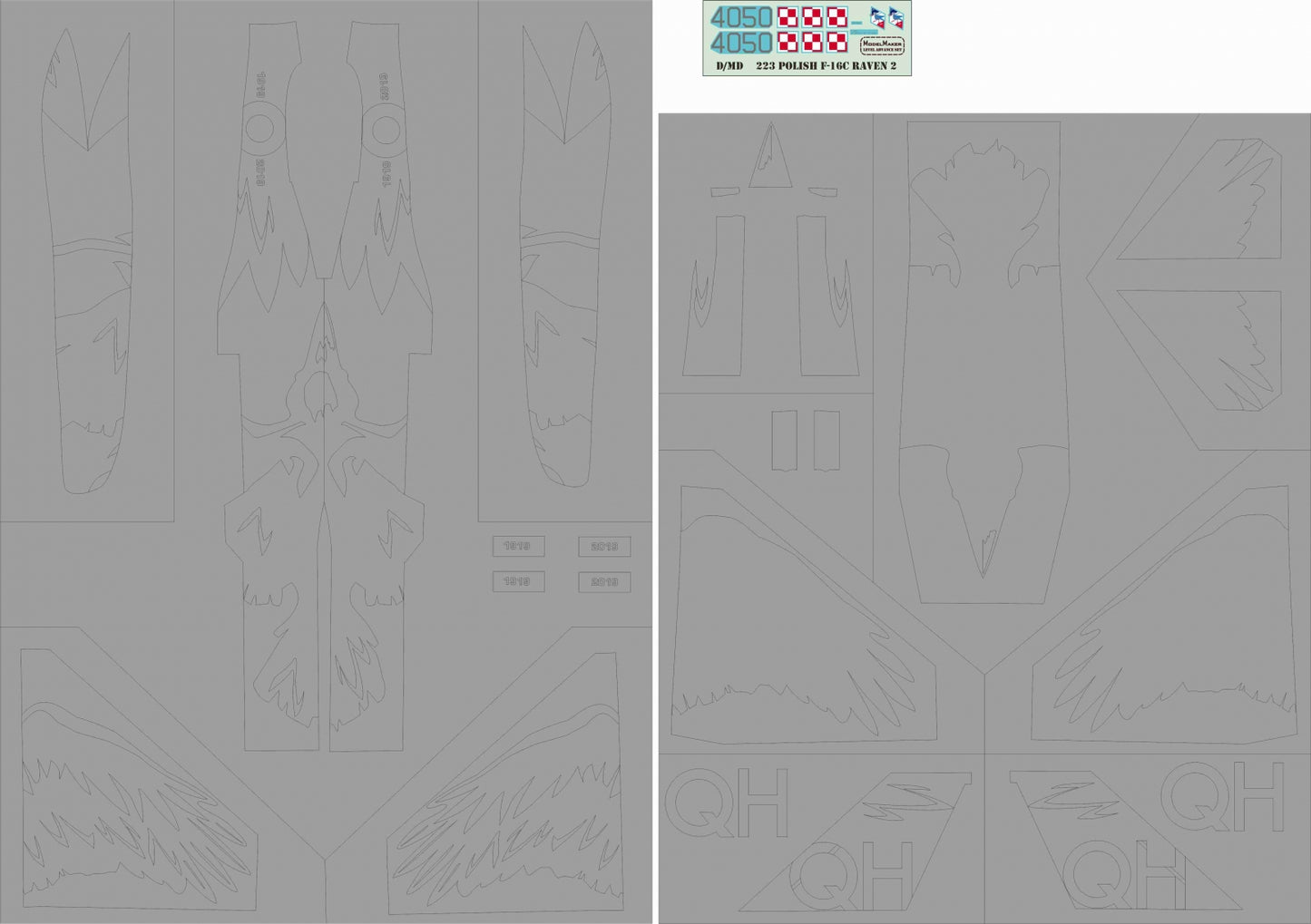 Model Maker Decals MD72223 1:72 Polish Lockheed-Martin F-16C Fighting Falcon - Raven 2