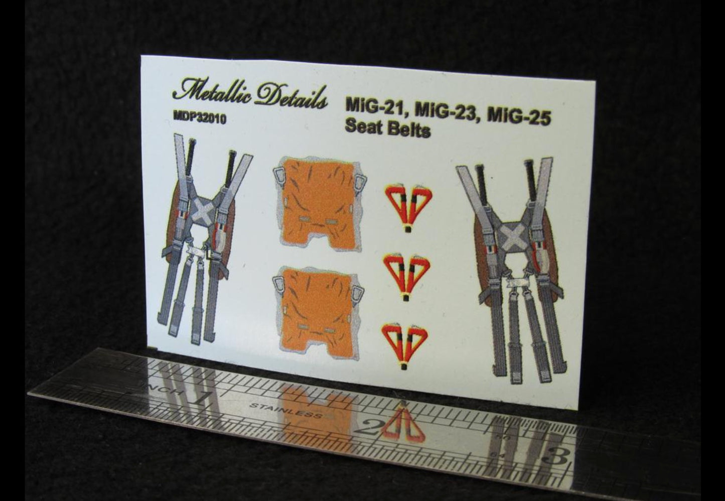Metallic Details MDP32010 1:32 Mikoyan MiG-21, MiG-23, MiG-25 seat belts