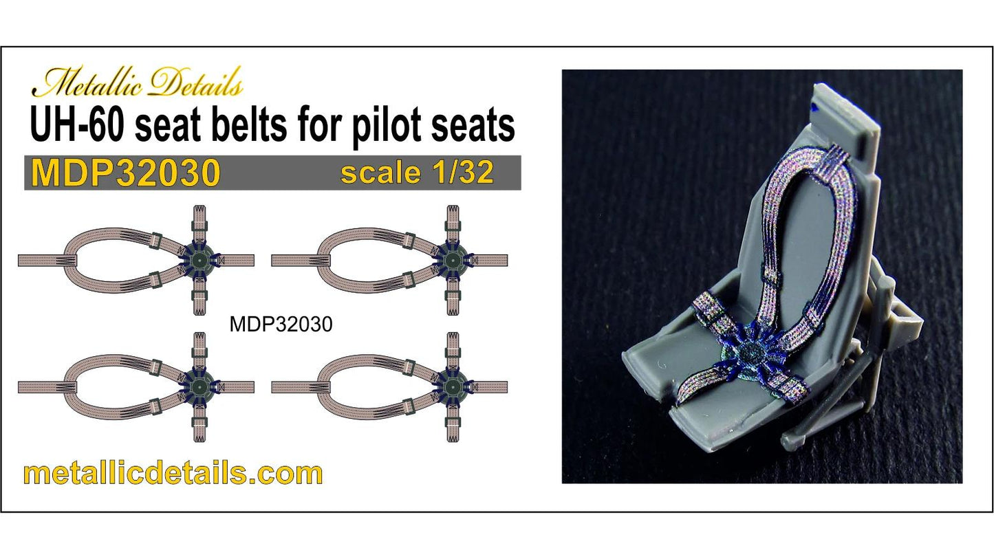Metallic Details MDP32030 1:32 Sikorsky UH-60 seat belts for pilot seats