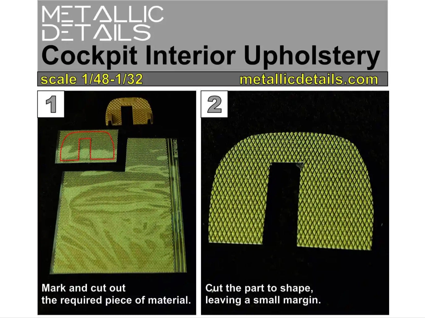Metallic Details MDP32035 1:32 Cockpit Interior Upholstery (Green)