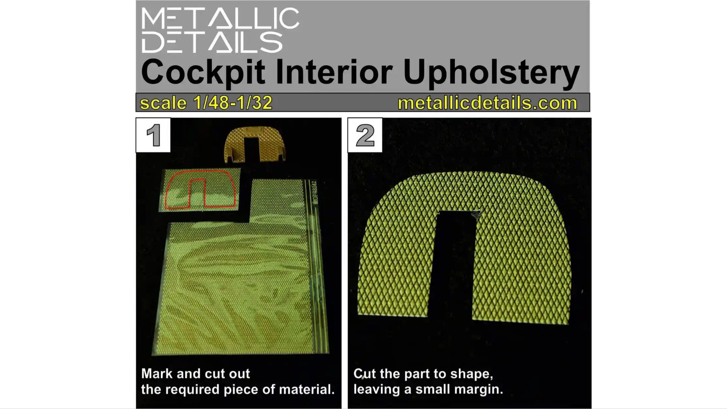 Metallic Details MDP32037 1:32 Cockpit Interior Upholstery (Brown)