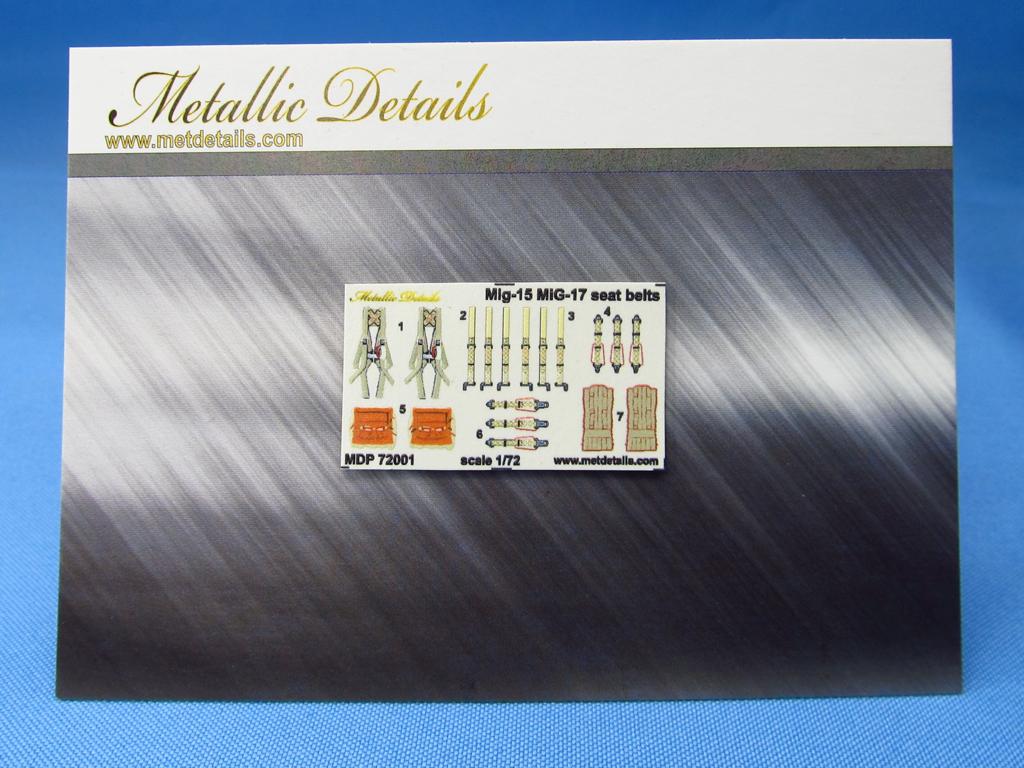 Metallic Details MDP72001 1:72 Mikoyan MiG-15/MiG-17 Seat belts (3D-Printed)