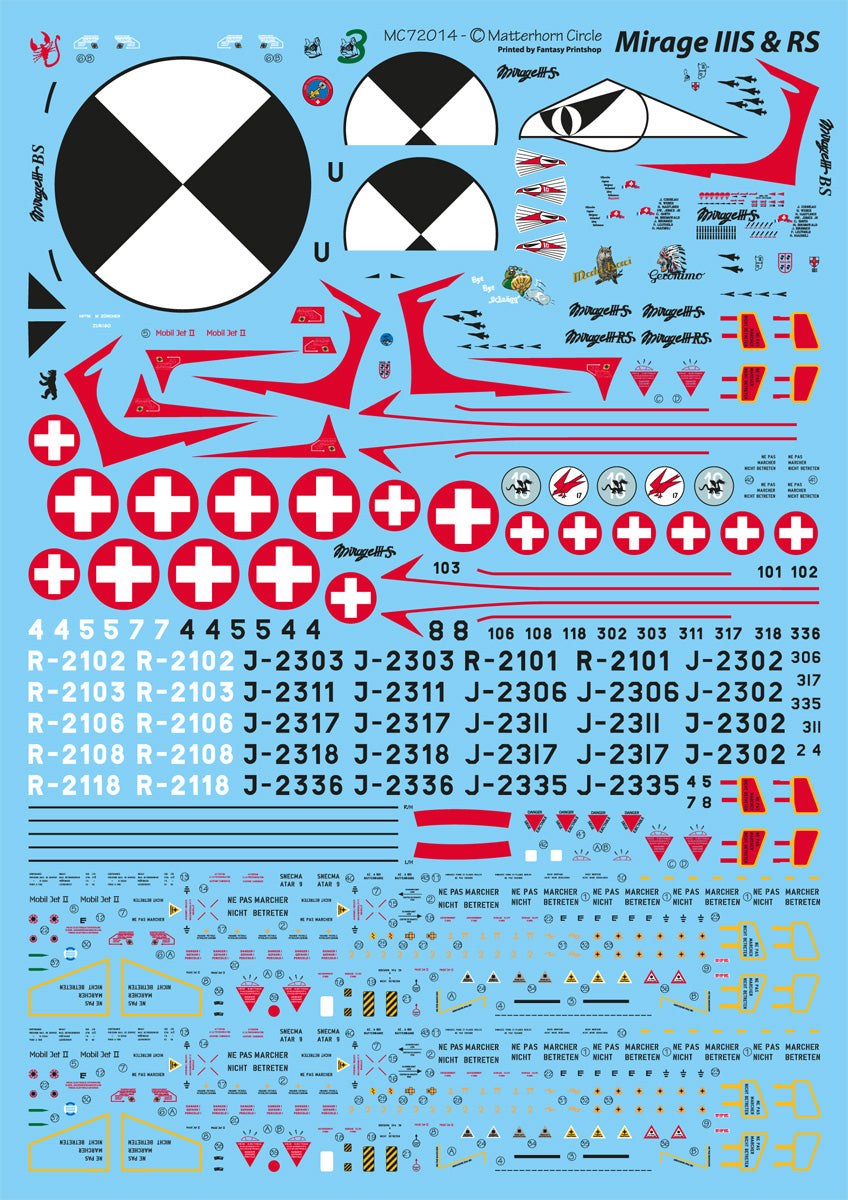 Matterhorn Circle MC72014 1:72 Dassault-Mirage IIIS & IIIRS