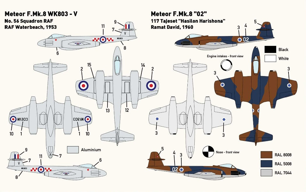 Miniwing 085 1:144 Gloster Meteor F.8