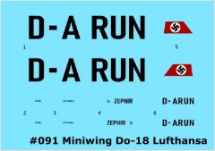 Miniwing 091 1:144 Dornier Do-18 'LUFTHANSA'
