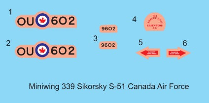 Miniwing-Plastic 339 1:144 Sikorsky H-5 DRAGONFLY / RCAF