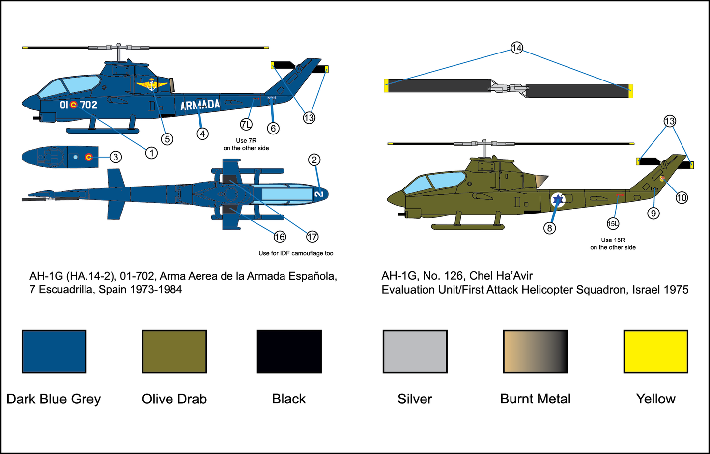 Miniwing-Plastic 373 1:144 Bell AH-1G COBRA Foreign Users