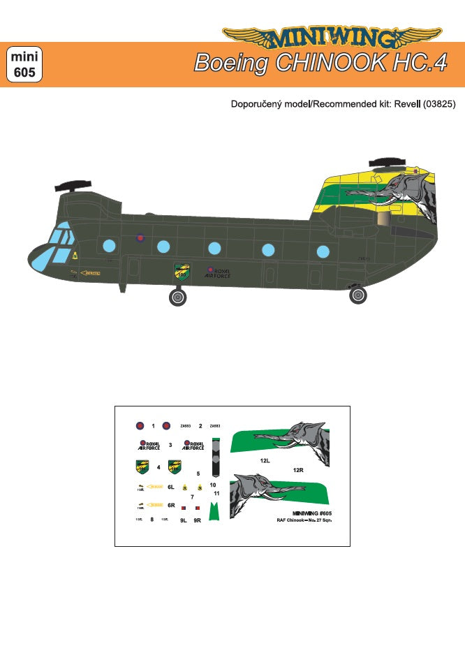 Miniwing 605 1:144 Boeing CHINOOK HC.4 RAF 27th Squadron