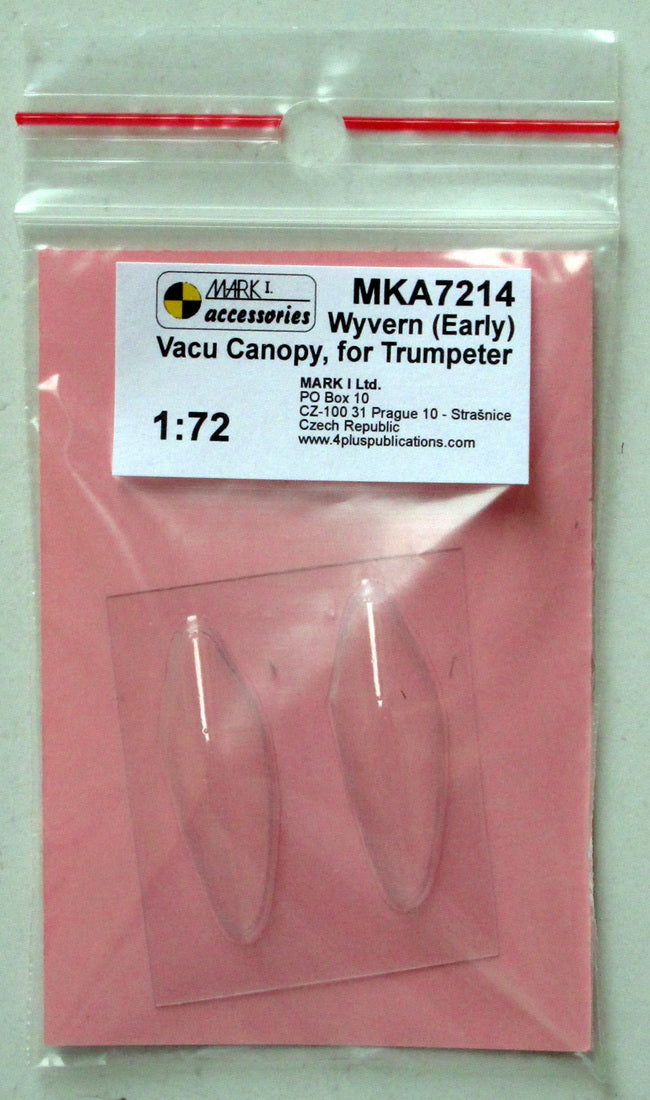 Mark I Models MKA7214 1:72 Westland Wyvern (Early) Vacu Canopy (2 pcs)