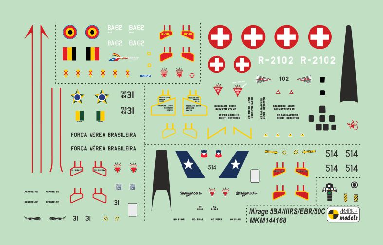 Mark I Models MKM144168L 1:144 Dassault-Mirage III & 5 'Canards' bagged