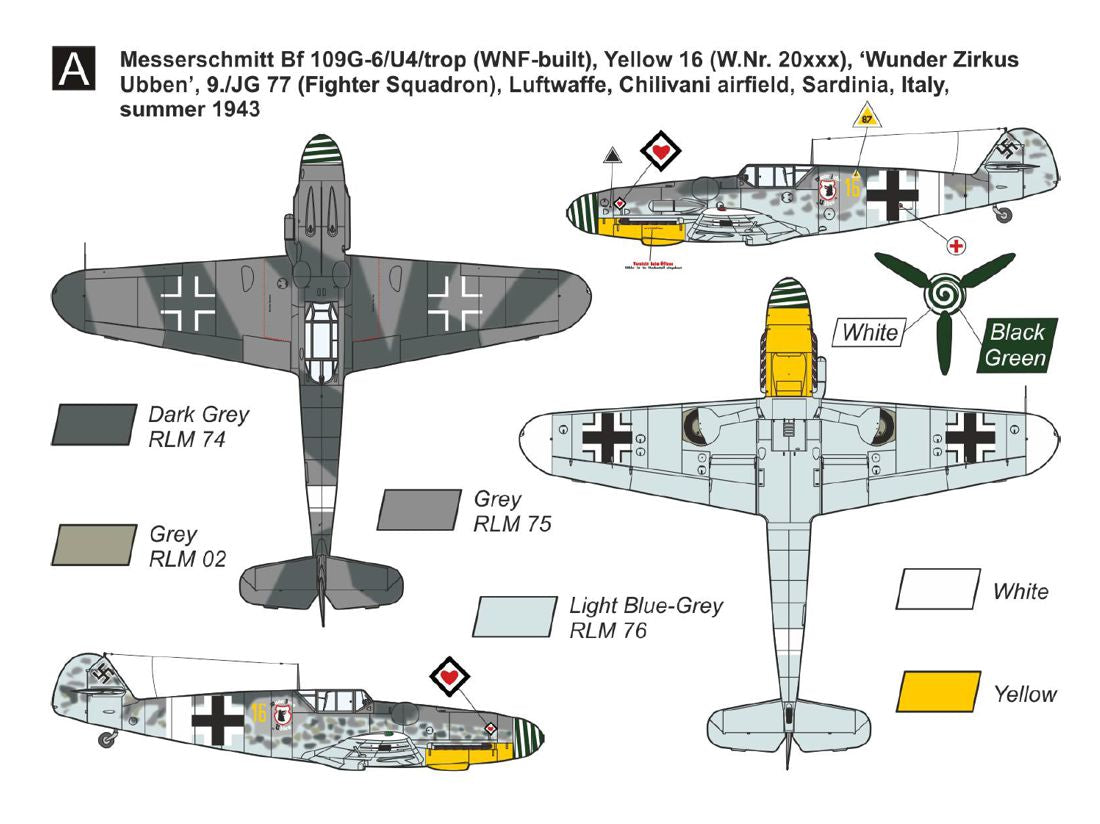 Mark I Models MKM144195 1:144 Messerschmitt Bf-109G-6 'Mediterranean Theatre' (2in1)