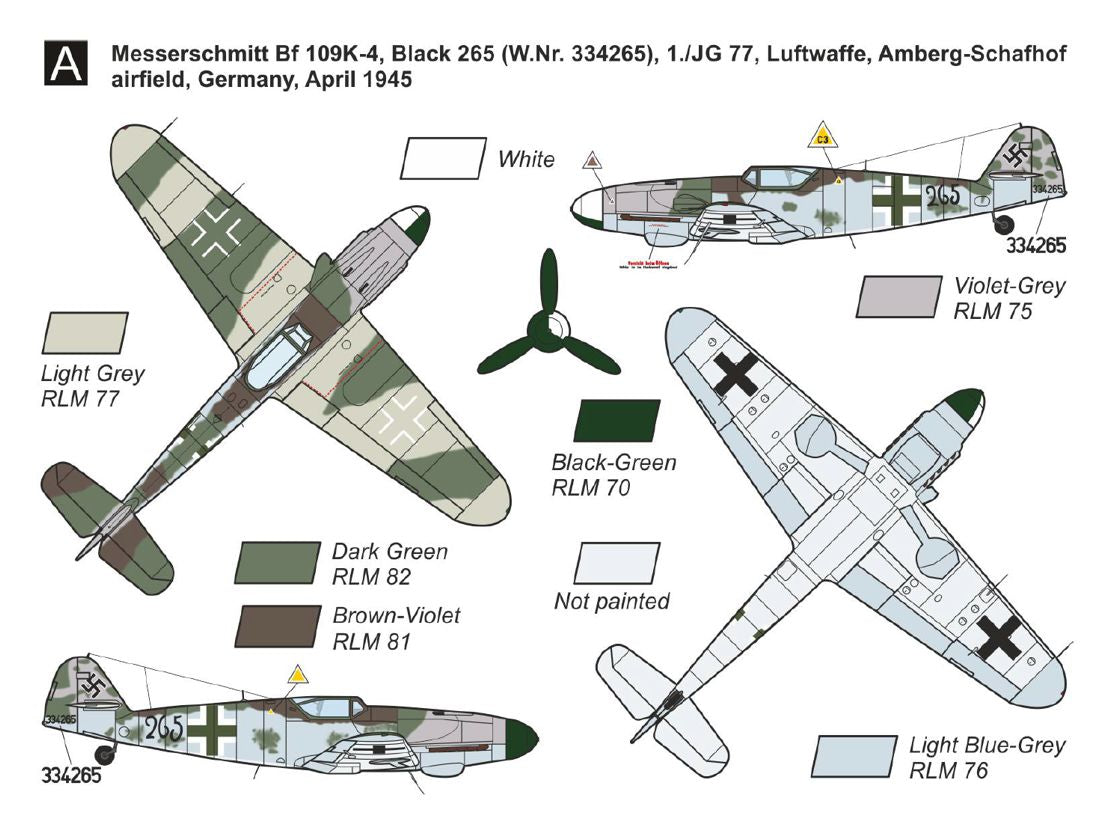 Mark I Models MKM144197 1:144 Messerschmitt Bf-109K-4 'Konrad' (2in1) (two kits included)