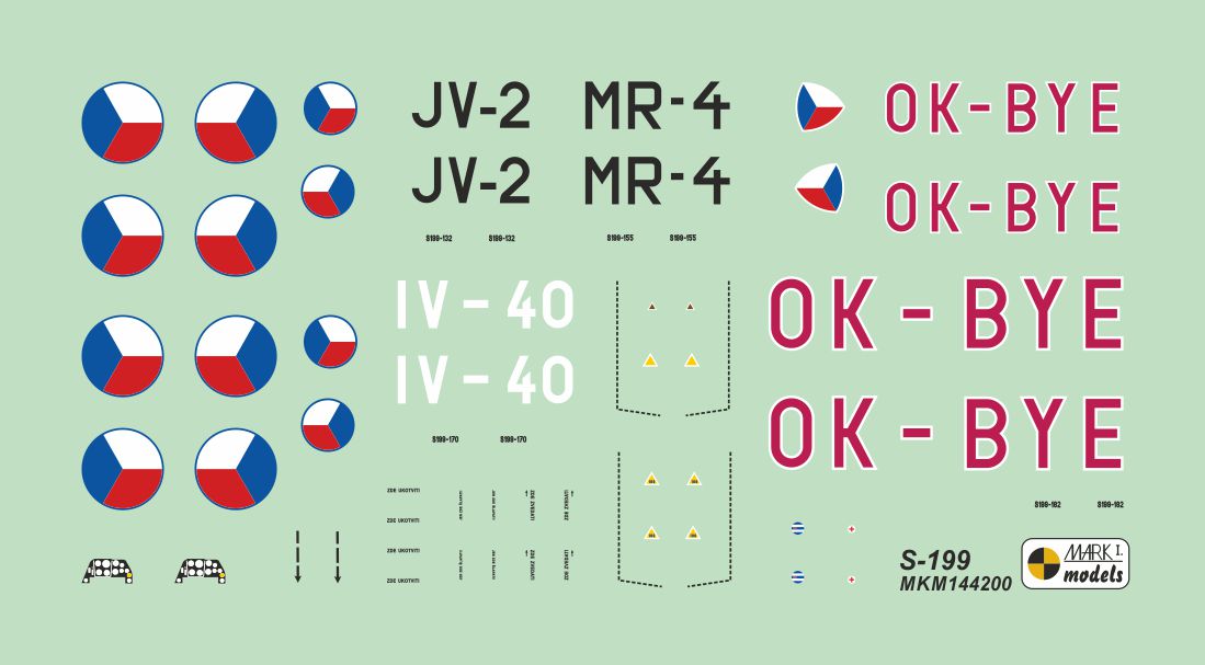 Mark I Models MKM144200 1:144 Avia S-199 'Bubble Canopy & Wing Guns' (2in1) (two kits included)