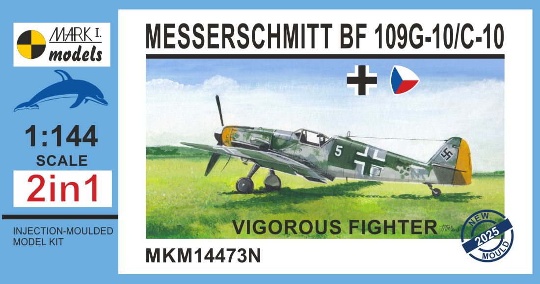 Mark I Models MKM14473N 1:144 Messerschmitt Bf-109G-10/Avia C-10 'Vigorous Fighter' 2in1
