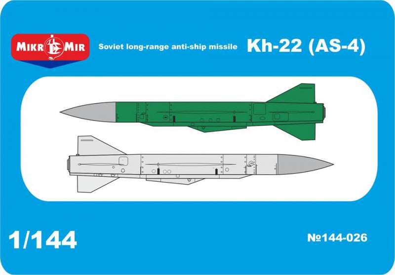 Mikro-Mir 144-026 1:144 Kh-22 (AS-4) Soviet long-range anti-ship missile